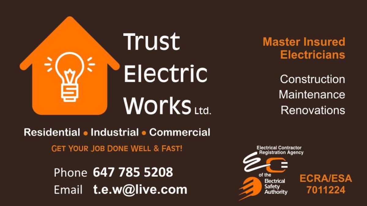 Trust Electric Works | Electrician in Mississauga, Oakville, Milton, Brampton