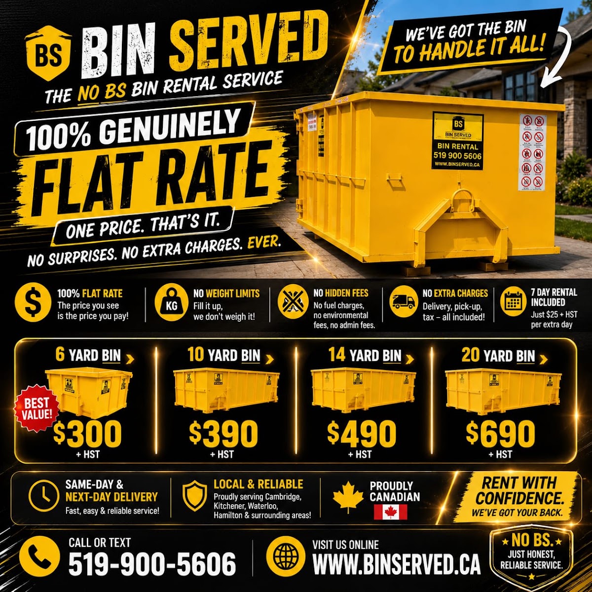 Bin Served Bin Rental Service dumpster rental garbage bin disposal bin work sample 1