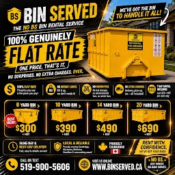 Bin Served Bin Rental Service dumpster rental garbage bin disposal bin