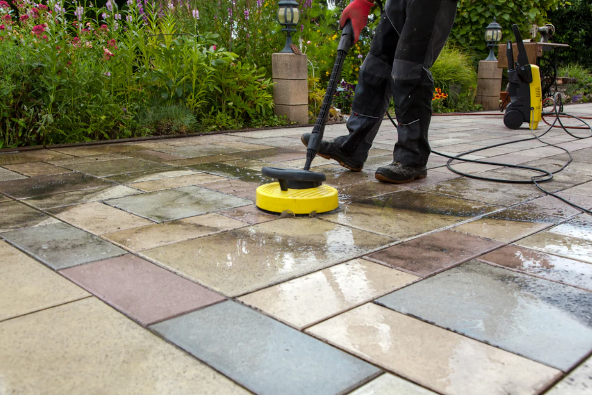 Black Pressure Washing work sample 1